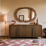 Harmony Oak Veneer And Solid Wood Sideboard/Buffet in Brown