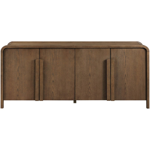 Harmony Oak Veneer And Solid Wood Sideboard/Buffet in Brown