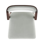 Patricia Wood Upholstered Counter Stool in White Glacier