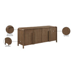 Harmony Oak Veneer And Solid Wood Sideboard/Buffet in Brown