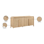 Harmony Oak Veneer And Solid Wood Sideboard/Buffet in Natural