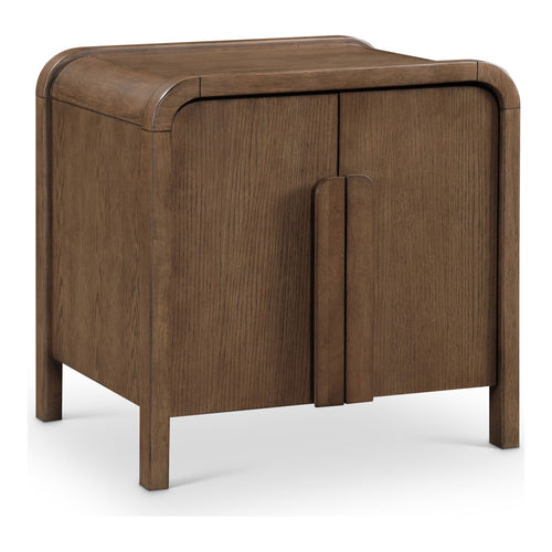 Harmony Oak Veneer And Solid Wood Night Stand in Brown