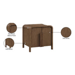 Harmony Oak Veneer And Solid Wood Night Stand in Brown