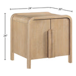 Harmony Oak Veneer And Solid Wood Night Stand in Natural