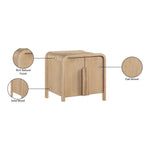 Harmony Oak Veneer And Solid Wood Night Stand in Natural