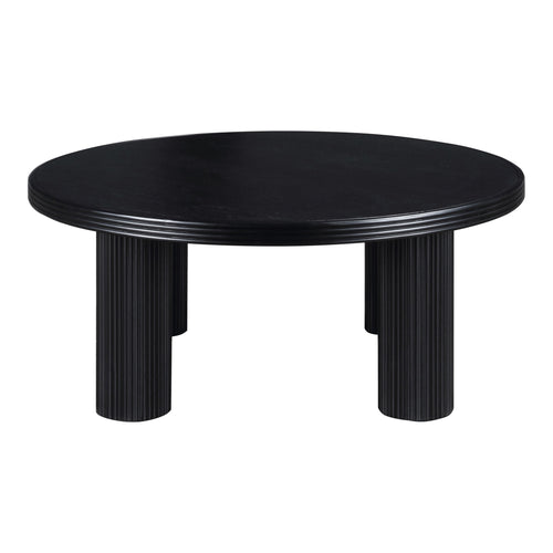 Hayden Solid Wood And Oak Veneer Coffee Table in Black