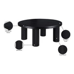 Hayden Solid Wood And Oak Veneer Coffee Table in Black