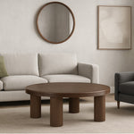 Hayden Solid Wood And Oak Veneer Coffee Table in Brown