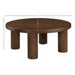 Hayden Solid Wood And Oak Veneer Coffee Table in Brown