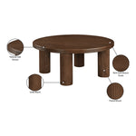 Hayden Solid Wood And Oak Veneer Coffee Table in Brown