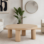 Hayden Solid Wood And Oak Veneer Coffee Table in Natural