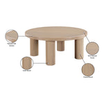 Hayden Solid Wood And Oak Veneer Coffee Table in Natural