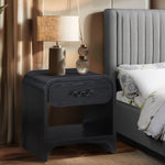 Hayes Ash Veneer Nightstand / Side Table in Black