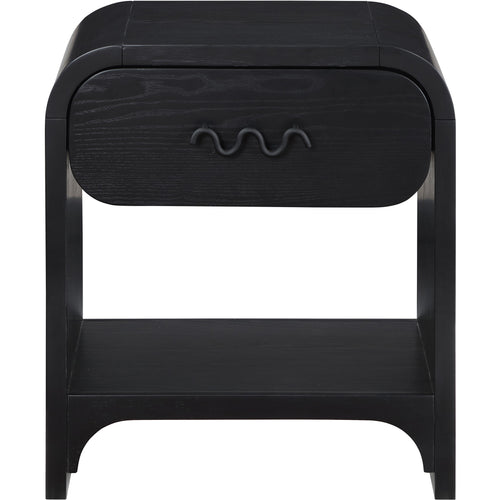 Hayes Ash Veneer Nightstand / Side Table in Black