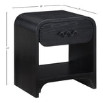 Hayes Ash Veneer Nightstand / Side Table in Black