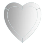 Heart Heart Shape Mirror in Silver