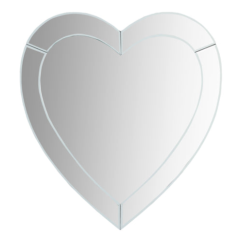 Heart Heart Shape Mirror in Silver