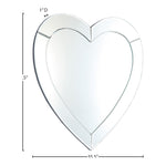 Heart Heart Shape Mirror in Silver
