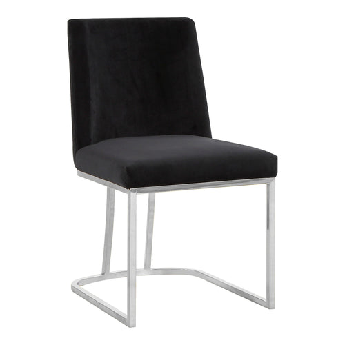 Heidi Velvet Upholstered Dining Chair in Black