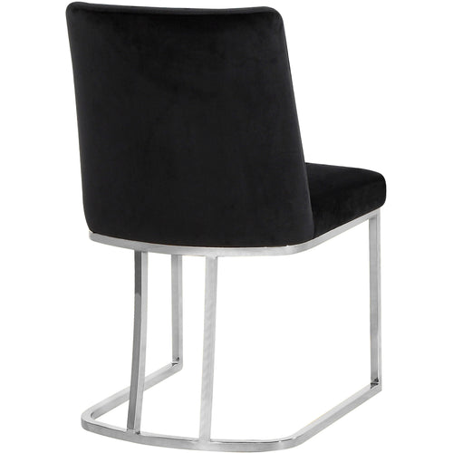 Heidi Velvet Upholstered Dining Chair in Black