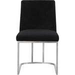 Heidi Velvet Upholstered Dining Chair in Black