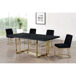 Heidi Velvet Upholstered Dining Chair in Black