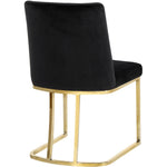 Heidi Velvet Upholstered Dining Chair in Black