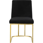 Heidi Velvet Upholstered Dining Chair in Black