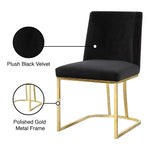 Heidi Velvet Upholstered Dining Chair in Black