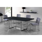 Heidi Velvet Upholstered Dining Chair in Grey