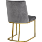 Heidi Velvet Upholstered Dining Chair in Grey