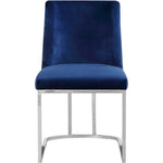 Heidi Velvet Upholstered Dining Chair in Navy