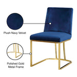 Heidi Velvet Upholstered Dining Chair in Navy