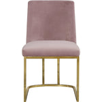 Heidi Velvet Upholstered Dining Chair in Pink