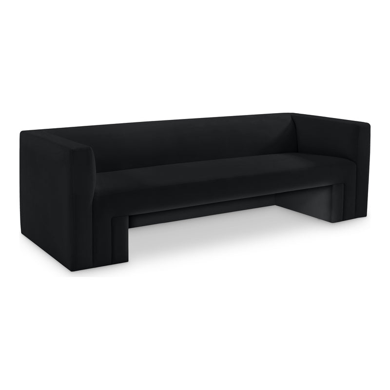 Henson 89.5" Velvet Upholstered Sofa in Black