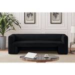 Henson 89.5" Velvet Upholstered Sofa in Black