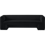 Henson 89.5" Velvet Upholstered Sofa in Black