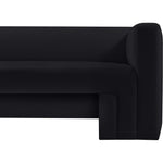 Henson 89.5" Velvet Upholstered Sofa in Black