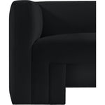 Henson 89.5" Velvet Upholstered Sofa in Black