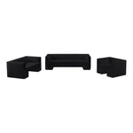 Henson 89.5" Velvet Upholstered Sofa in Black