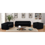 Henson 89.5" Velvet Upholstered Sofa in Black