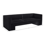 Henson 89.5" Velvet Upholstered Sofa in Black