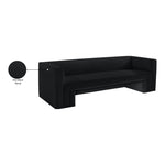 Henson 89.5" Velvet Upholstered Sofa in Black