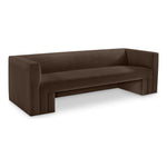 Henson 89.5" Velvet Upholstered Sofa in Brown
