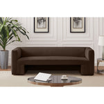 Henson 89.5" Velvet Upholstered Sofa in Brown