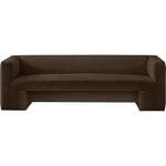 Henson 89.5" Velvet Upholstered Sofa in Brown