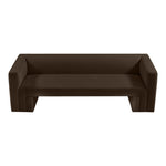 Henson 89.5" Velvet Upholstered Sofa in Brown