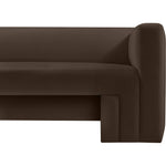 Henson 89.5" Velvet Upholstered Sofa in Brown