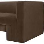 Henson 89.5" Velvet Upholstered Sofa in Brown