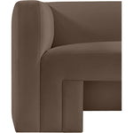 Henson 89.5" Velvet Upholstered Sofa in Brown